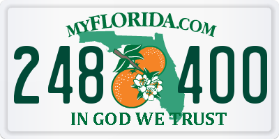 FL license plate 2484OO