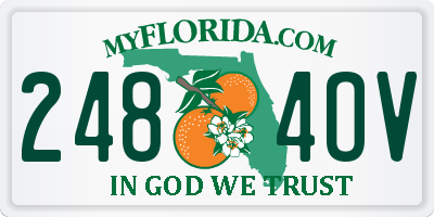 FL license plate 2484OV