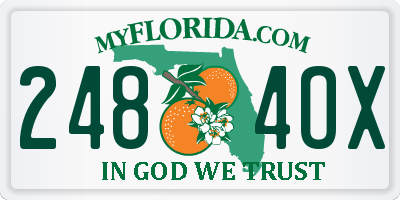 FL license plate 2484OX