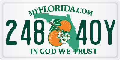 FL license plate 2484OY