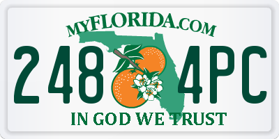 FL license plate 2484PC