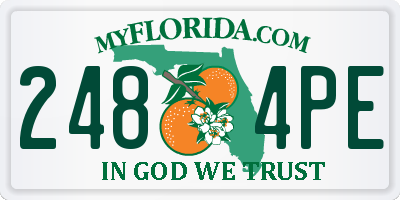 FL license plate 2484PE