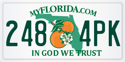 FL license plate 2484PK