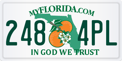 FL license plate 2484PL