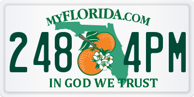 FL license plate 2484PM