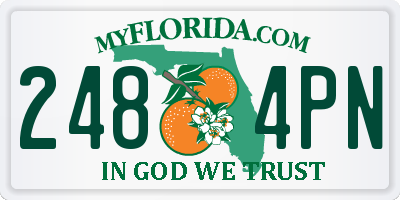 FL license plate 2484PN