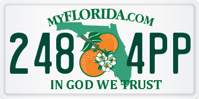FL license plate 2484PP