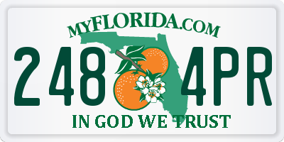 FL license plate 2484PR