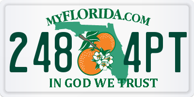FL license plate 2484PT