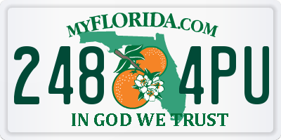 FL license plate 2484PU