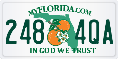 FL license plate 2484QA