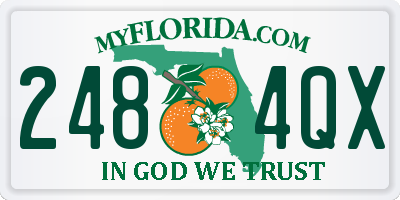FL license plate 2484QX