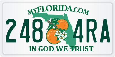 FL license plate 2484RA