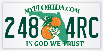 FL license plate 2484RC
