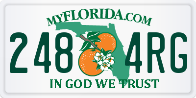 FL license plate 2484RG