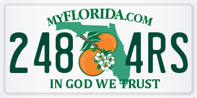 FL license plate 2484RS
