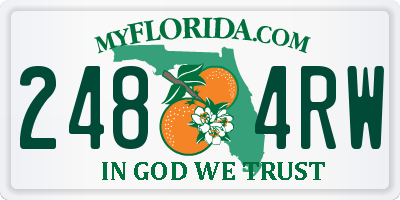 FL license plate 2484RW