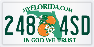 FL license plate 2484SD