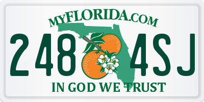 FL license plate 2484SJ