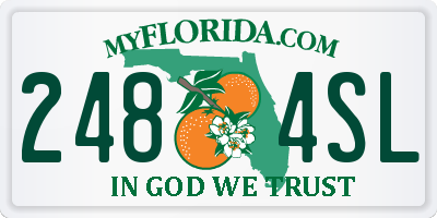 FL license plate 2484SL
