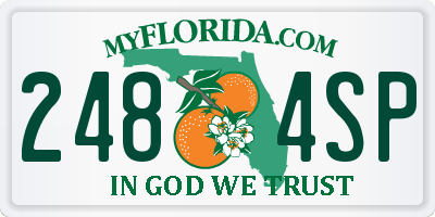 FL license plate 2484SP