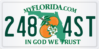 FL license plate 2484ST