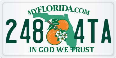 FL license plate 2484TA