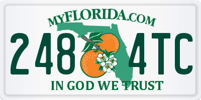 FL license plate 2484TC