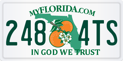 FL license plate 2484TS