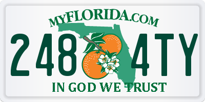 FL license plate 2484TY
