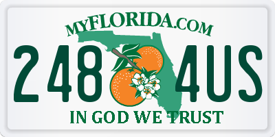 FL license plate 2484US