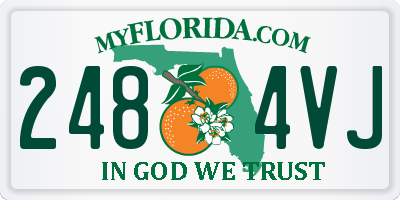 FL license plate 2484VJ