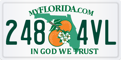 FL license plate 2484VL