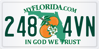 FL license plate 2484VN