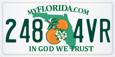 FL license plate 2484VR