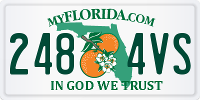 FL license plate 2484VS