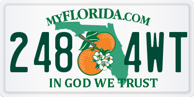 FL license plate 2484WT