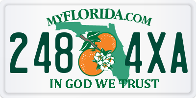 FL license plate 2484XA