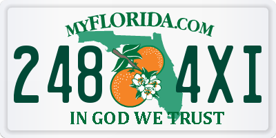FL license plate 2484XI