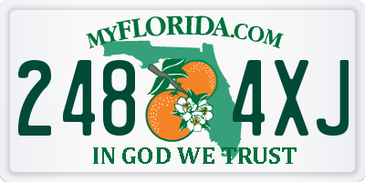 FL license plate 2484XJ