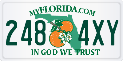 FL license plate 2484XY