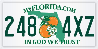 FL license plate 2484XZ