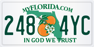 FL license plate 2484YC