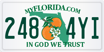 FL license plate 2484YI