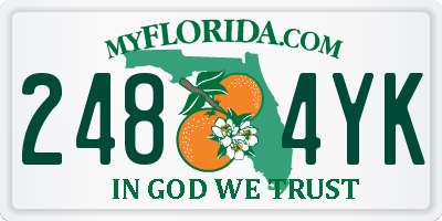 FL license plate 2484YK