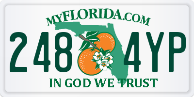 FL license plate 2484YP