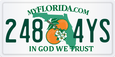 FL license plate 2484YS