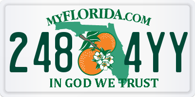 FL license plate 2484YY