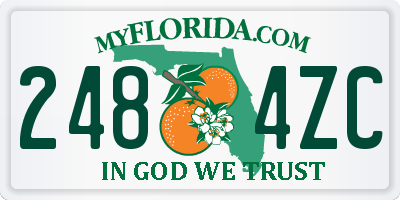 FL license plate 2484ZC