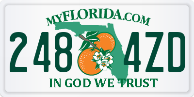 FL license plate 2484ZD
